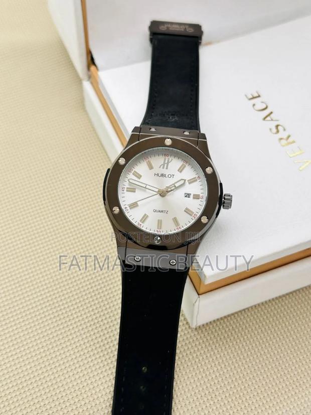 White Face Black Hublot Watch - main view