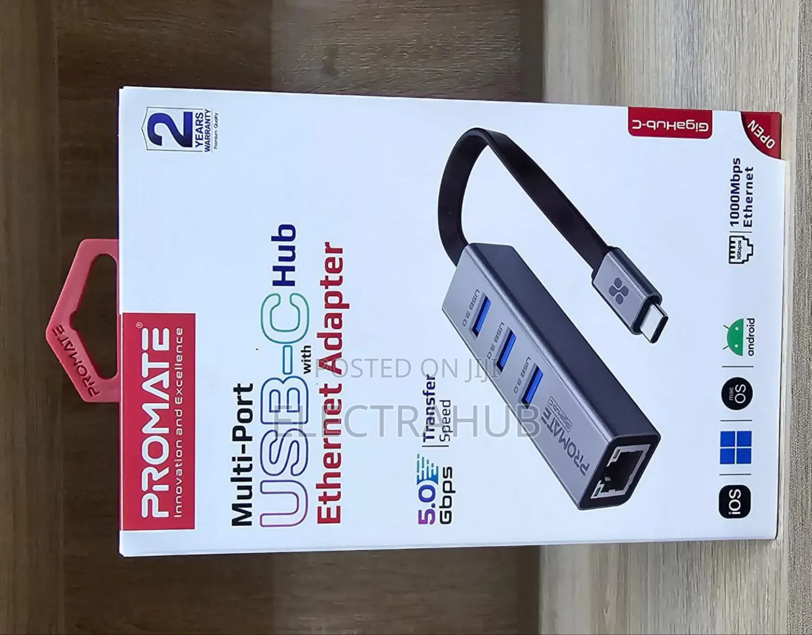 Promate Gigahub-C Ethernet Adapter New Sealed in a Shop