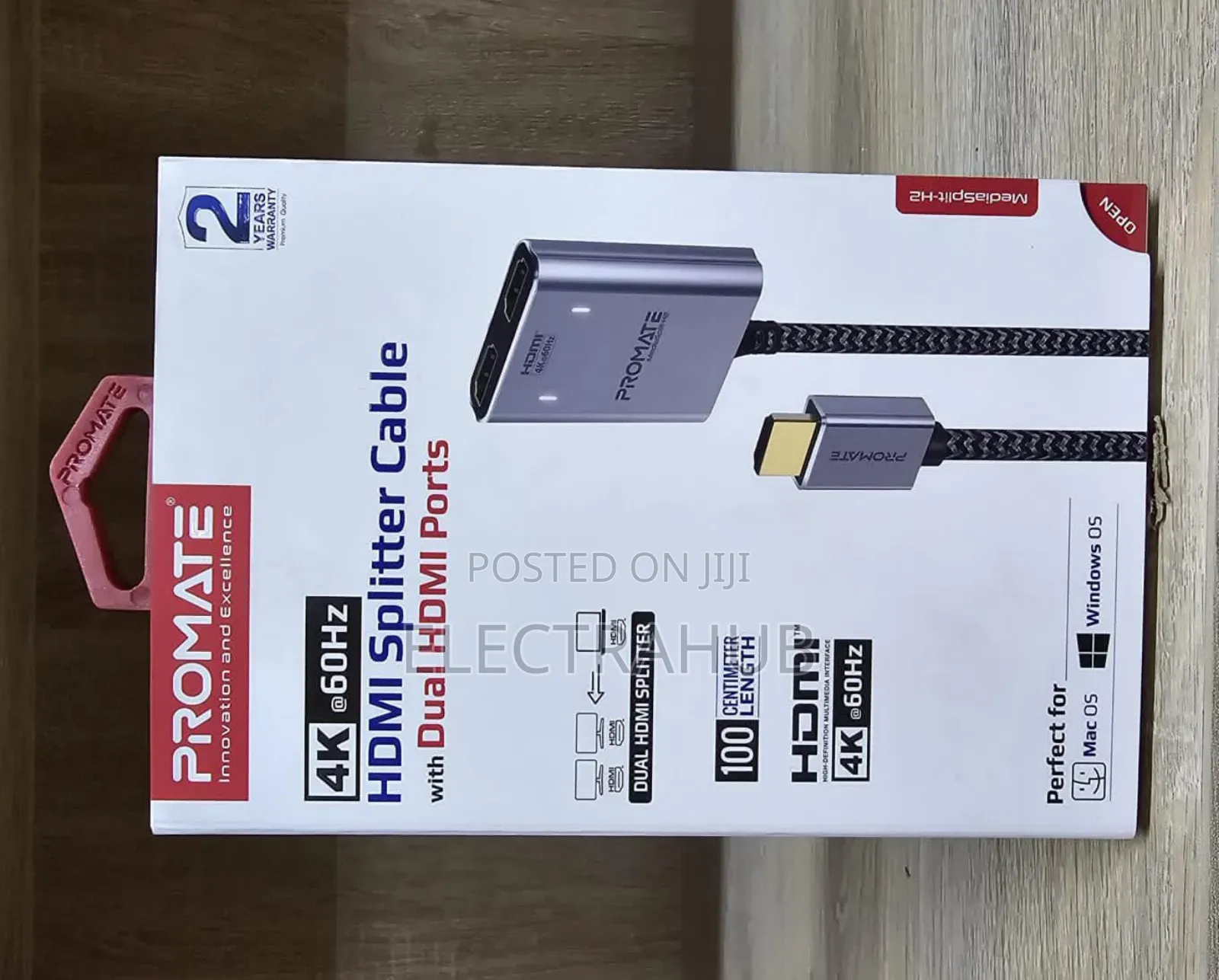 Promate HDMI Splitter Cable With Dual HDMI Ports Brand New