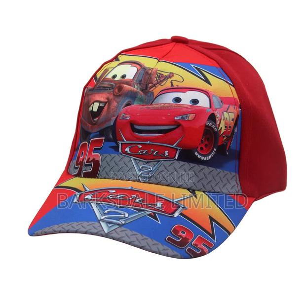 Red Racing Car Baseball Cap Hat Kids Children Cartoon