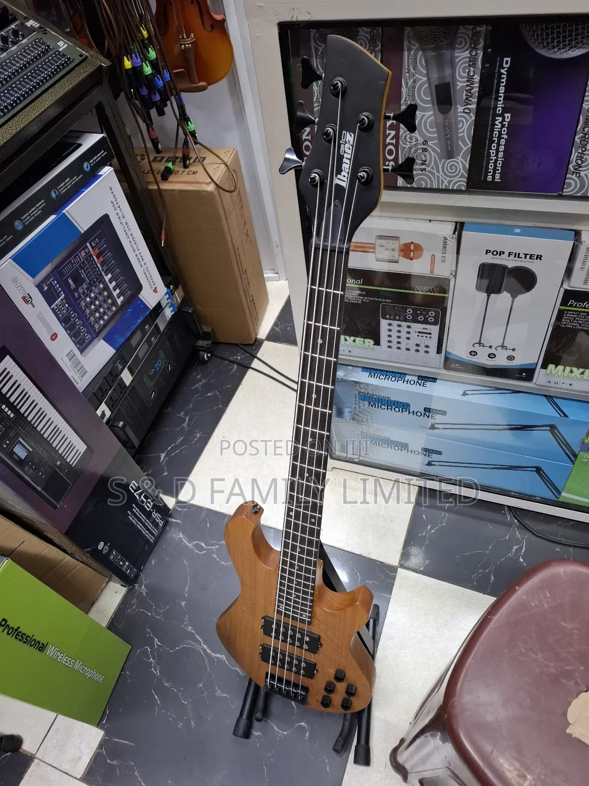 SDGR Ibanez 5 String Active Bass Guitar