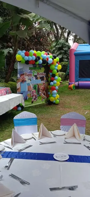 Minecraft Birthday Balloon Backdrop