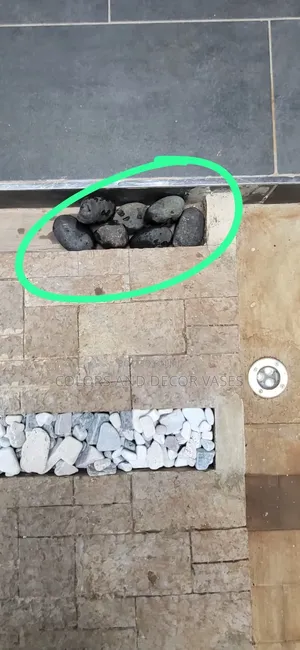 Black River Bed Stones for Decor