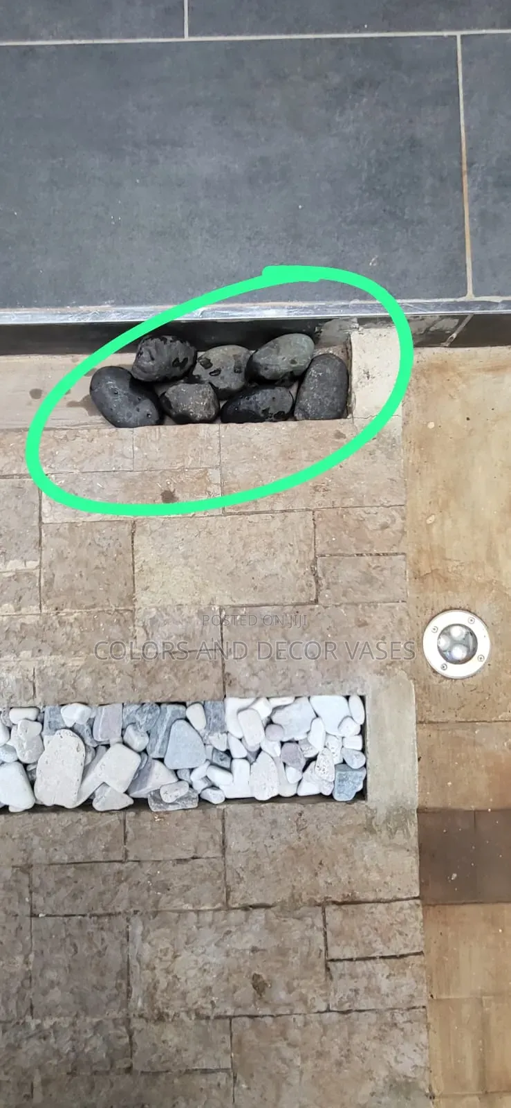 Black River Bed Stones for Decor