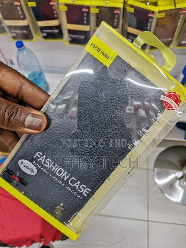 Rich Boss Leather Case for iPhone 14 Pro Max Black - thumbnail 3