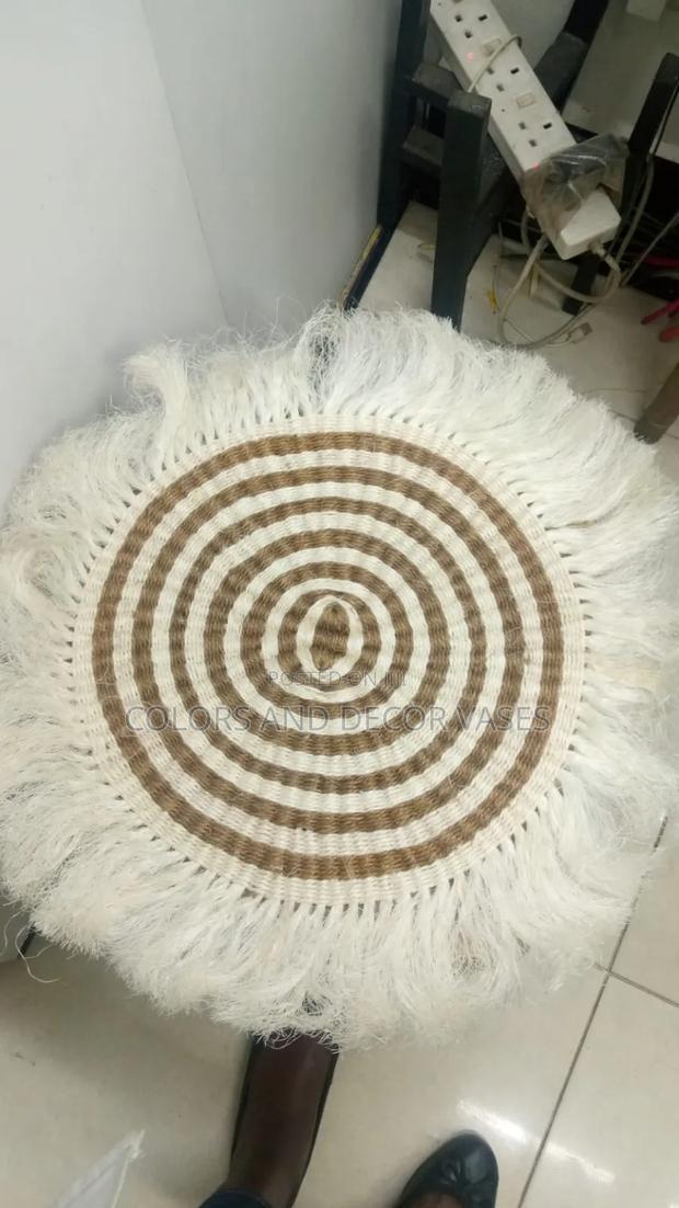 Spiral Brown and White Mats