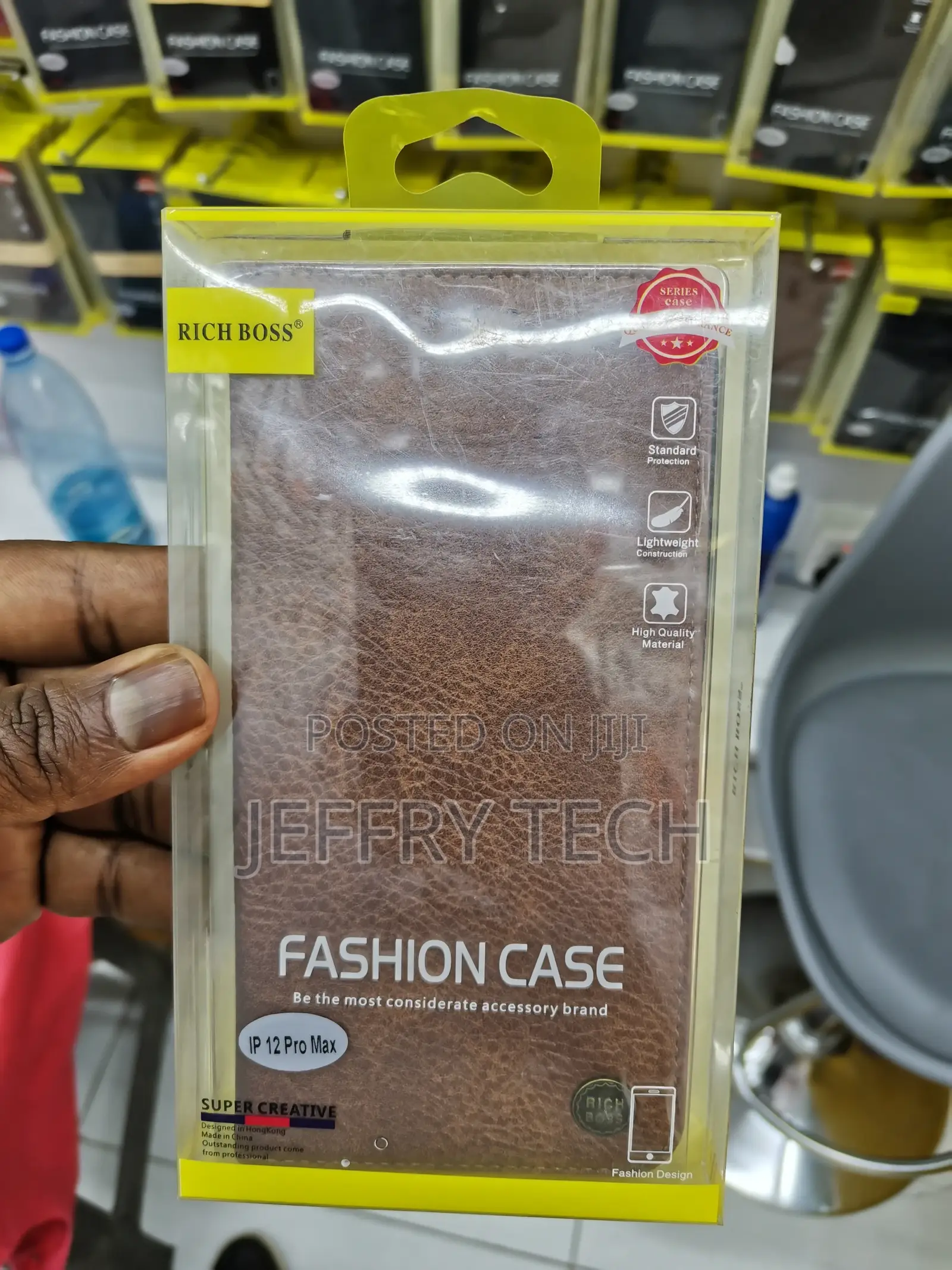 Rich Boss Flip Cover for iPhone 12 Pro Max Brown