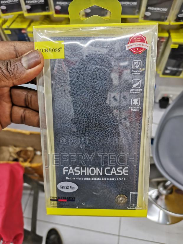 Rich Boss Leather Case for S23 Plus -Black- - main view