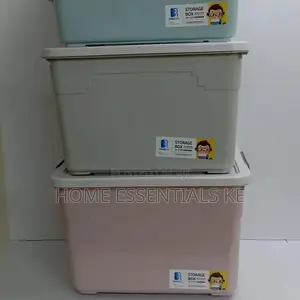 *80litres Storage Boxes With Wheels -Blue, Grey, Pink