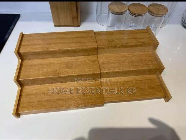 Bamboo 3 Tier Expandable Storage Rack - thumbnail 2