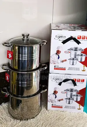 Platinum 6pcs Stainless Cookware Set Pl-11003