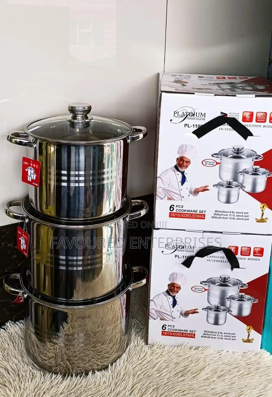 Platinum 6pcs Stainless Cookware Set Pl-11003