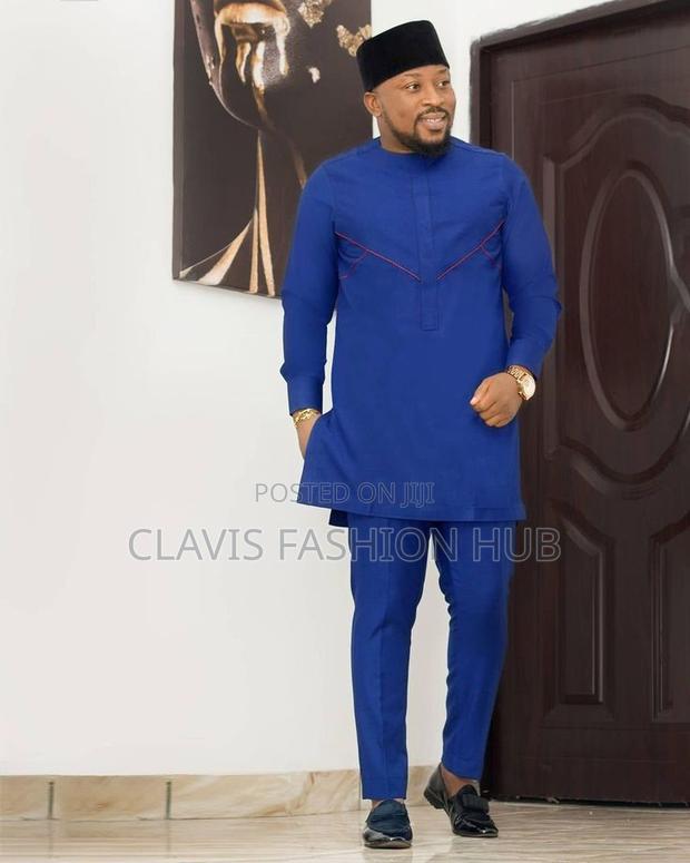 Navy Blue African Suits for Men