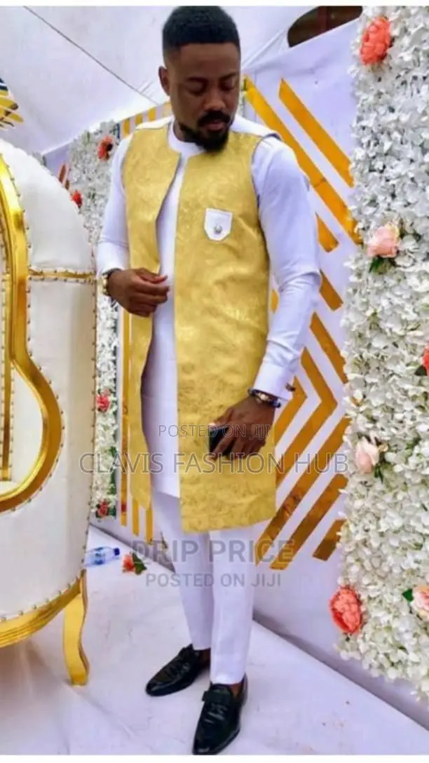 3 Piece African Men Suit for Weddings
