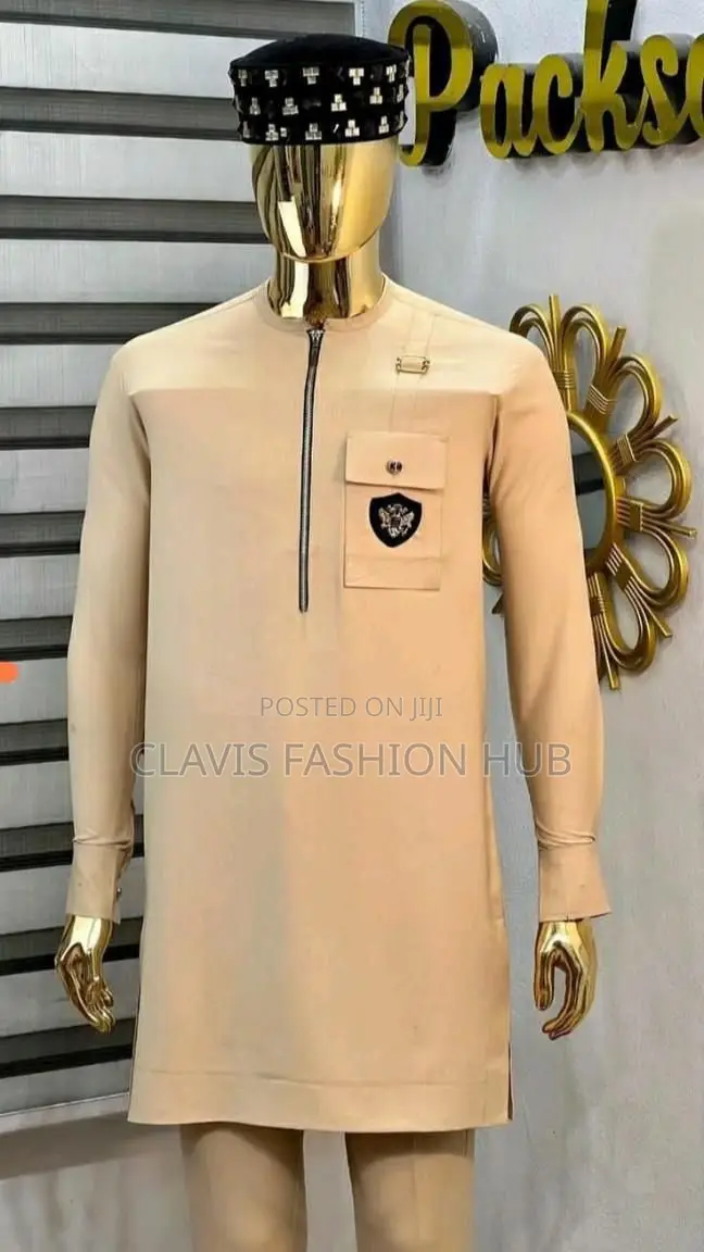 Biege Senator Men's Suit- African Wear for Weddings