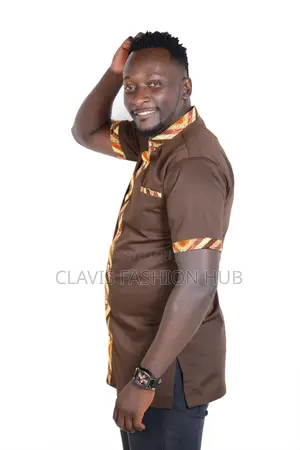 Brown Short Sleeve Shirt for Men