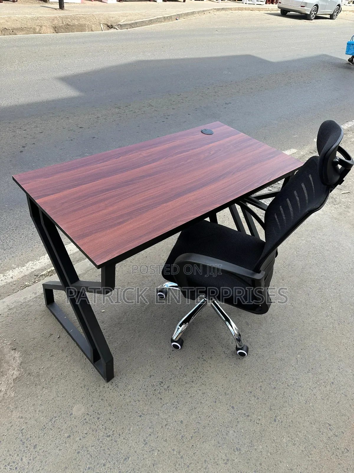1.2 MTR Metallic Computer/Study Desk Plus Headrest Chair