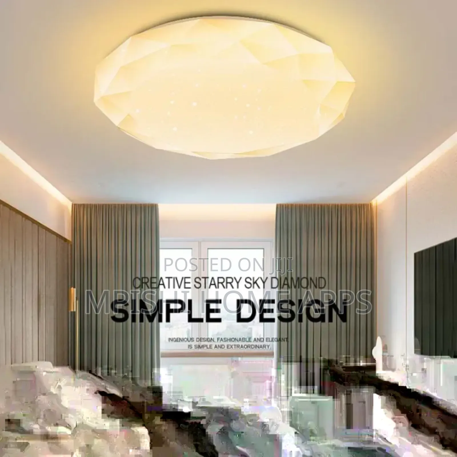 LED Diamond Ceiling Light