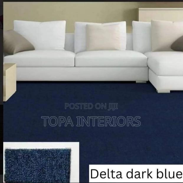 Delta Dark Blue Living Room Wall to Wall Floor Carpets Rugs