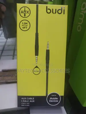 Budi Aux Braided Cable With Metal Shell 1.2m M8j122 (Grey)