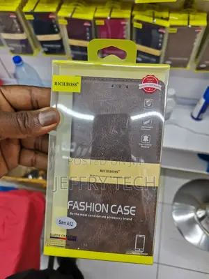Rich Boss Leather Flip Case for Oppo A52 Brown