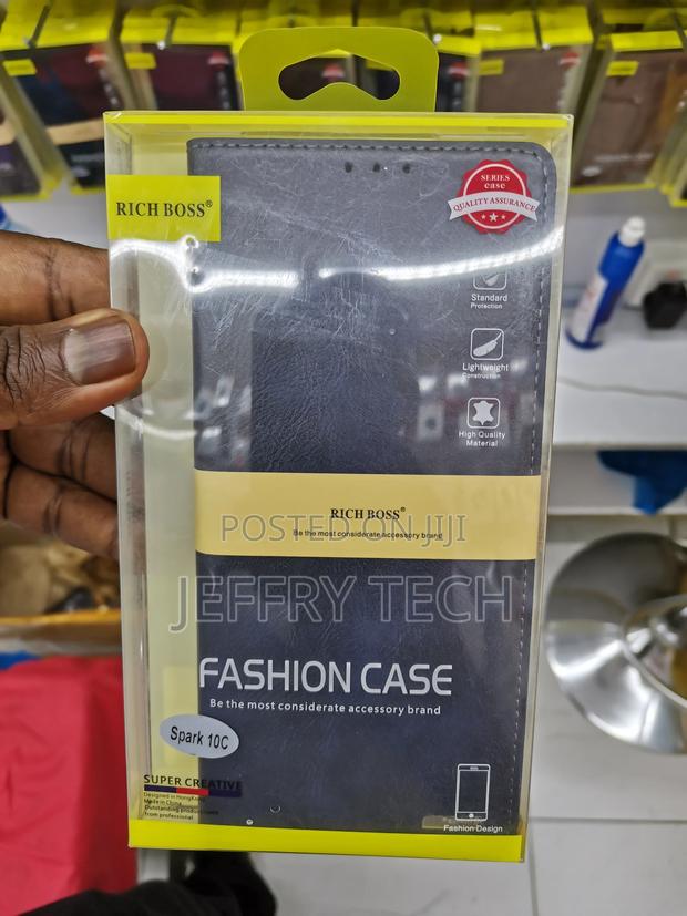 Rich Boss Leather Case for Tecno Spark 10C Black - main view