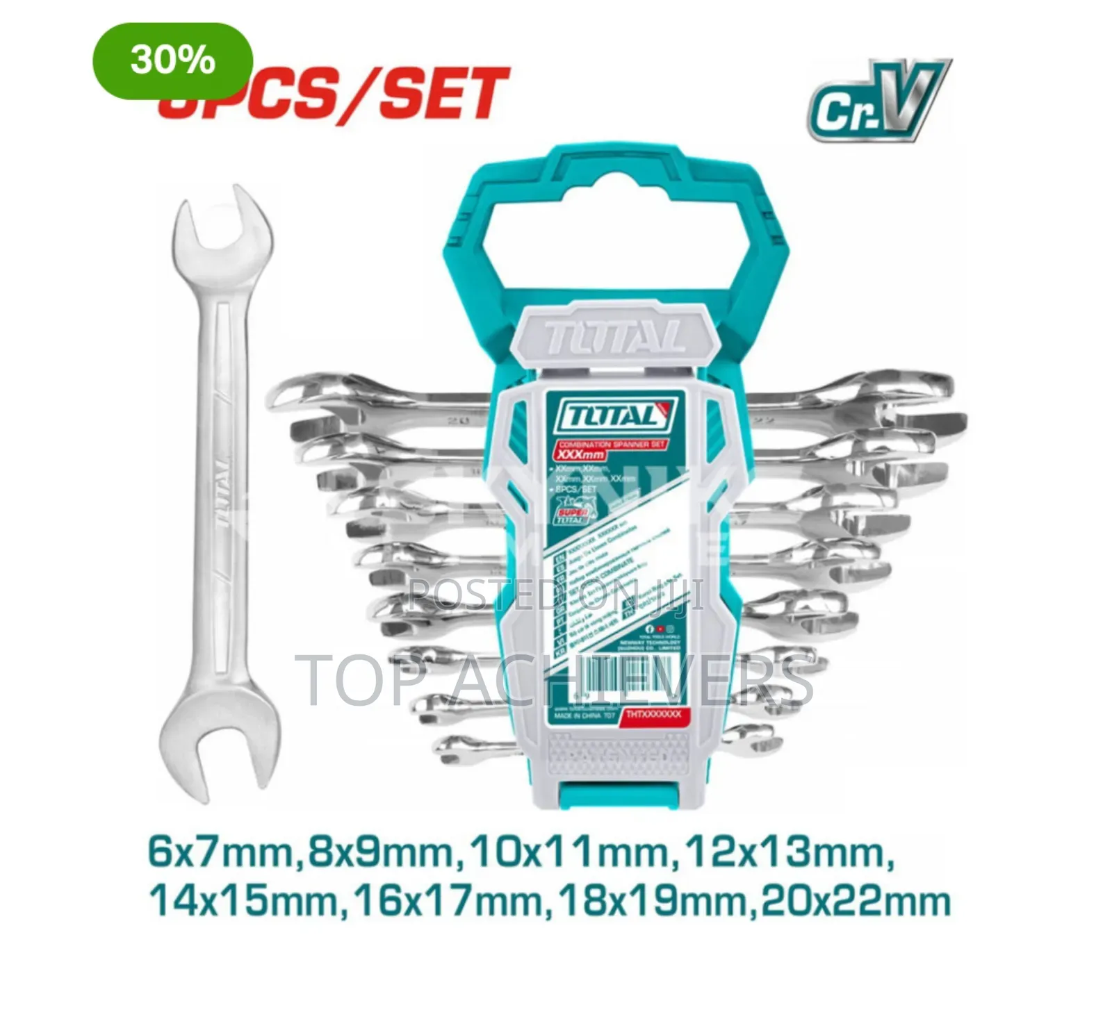 Double Open End Spanner Set 8pcs