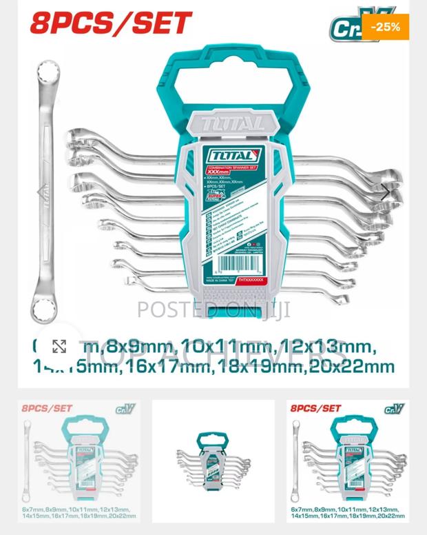 Offset Ring Spanner Set 8pcs 6-22mm