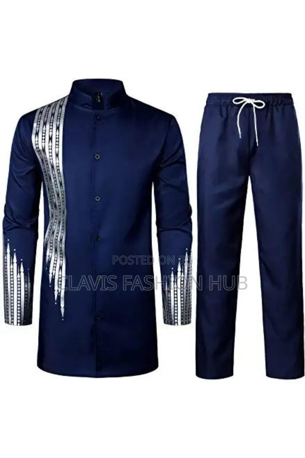 2piece Embroidered Shirt Trouser for Men