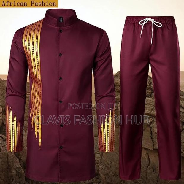 2piece Embroidered Shirt Trouser for Men - thumbnail 2
