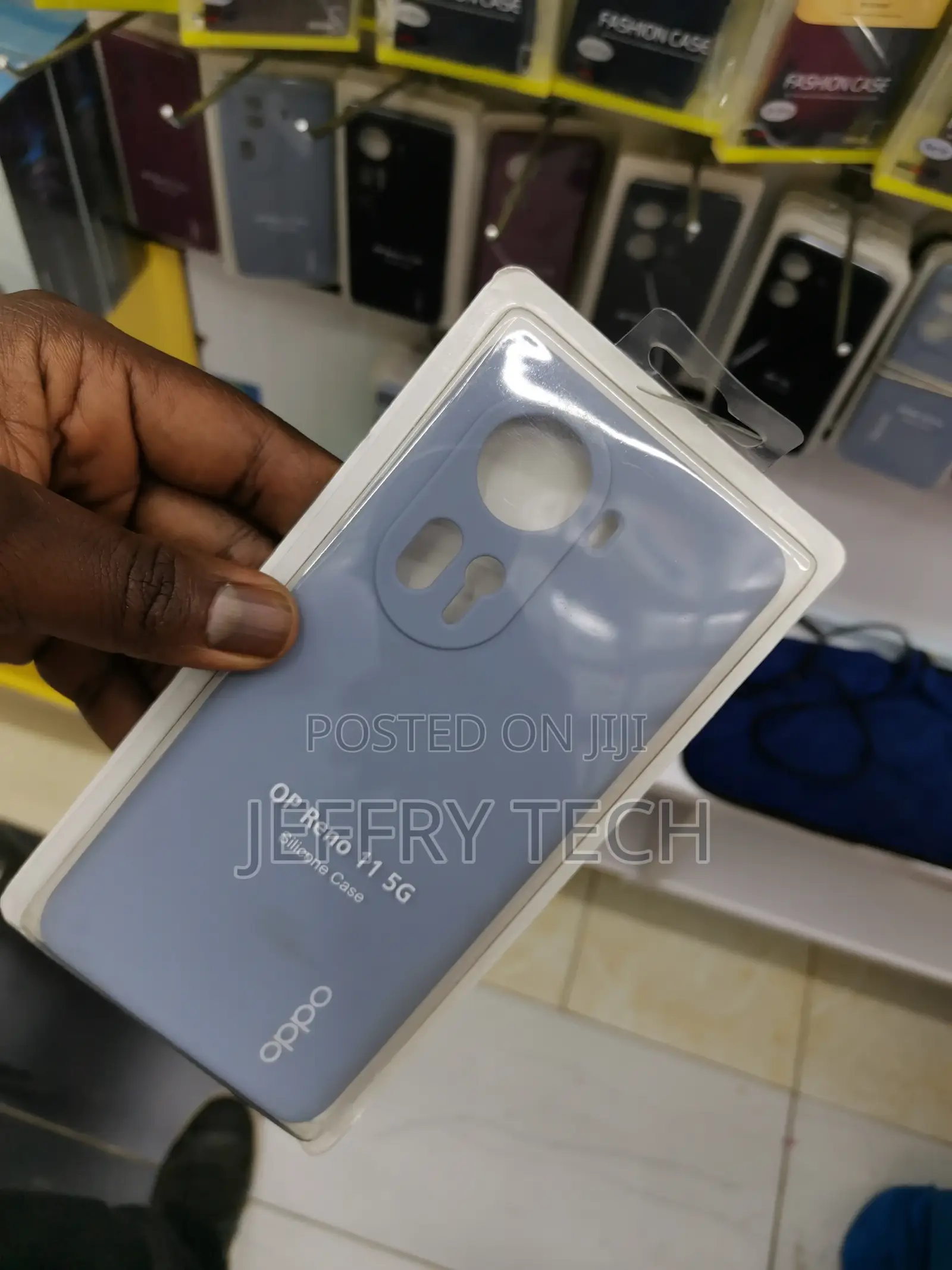 Soft Silicone Case for Oppo Reno 11 Pro 5G -Gray-