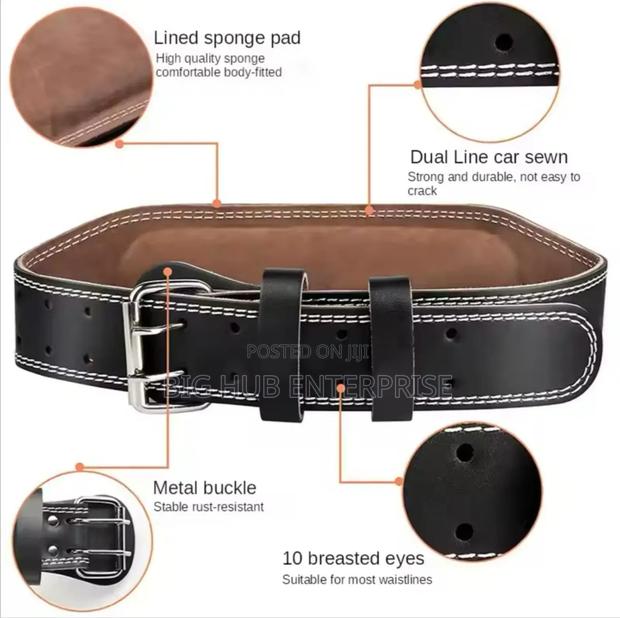 Weight Lifting Belt Back Lumbar Support Strength Training - thumbnail 3