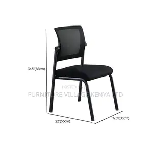 Ergonomic Office Chairs Upholstered in Midnight Black