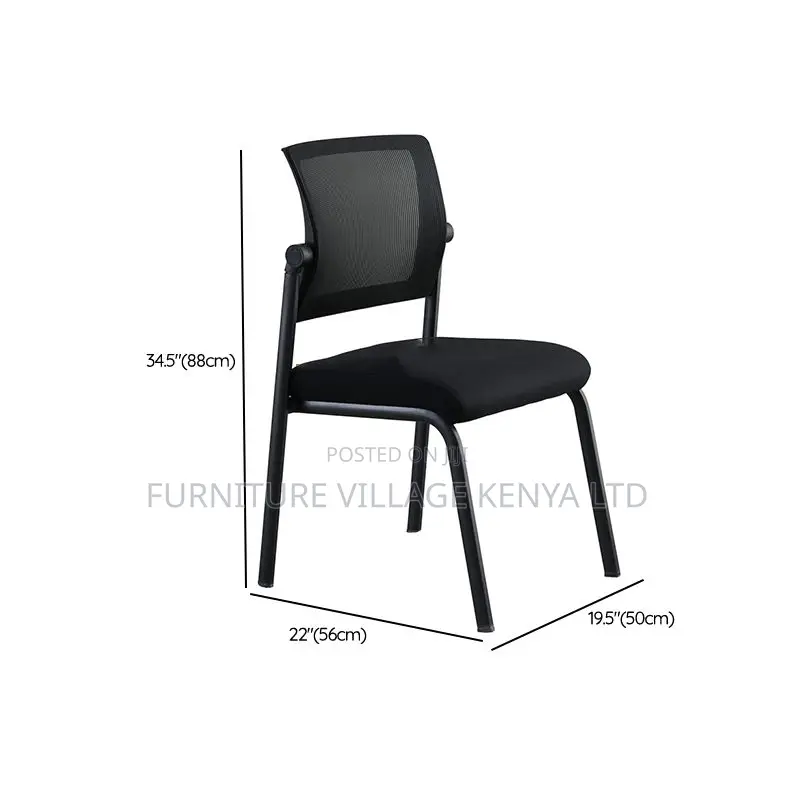 Ergonomic Office Chairs Upholstered in Midnight Black