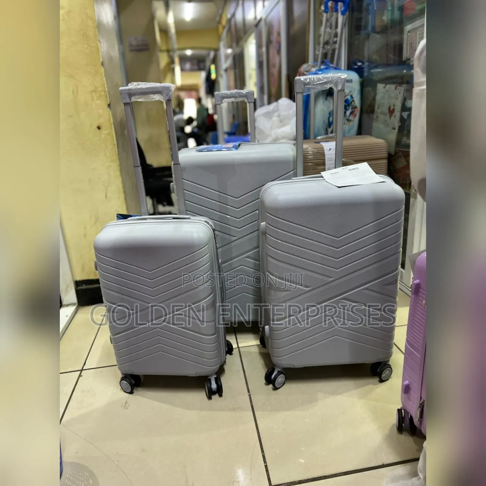 Grey Size 2 Unbreakable Rubber Suitcase 3in1