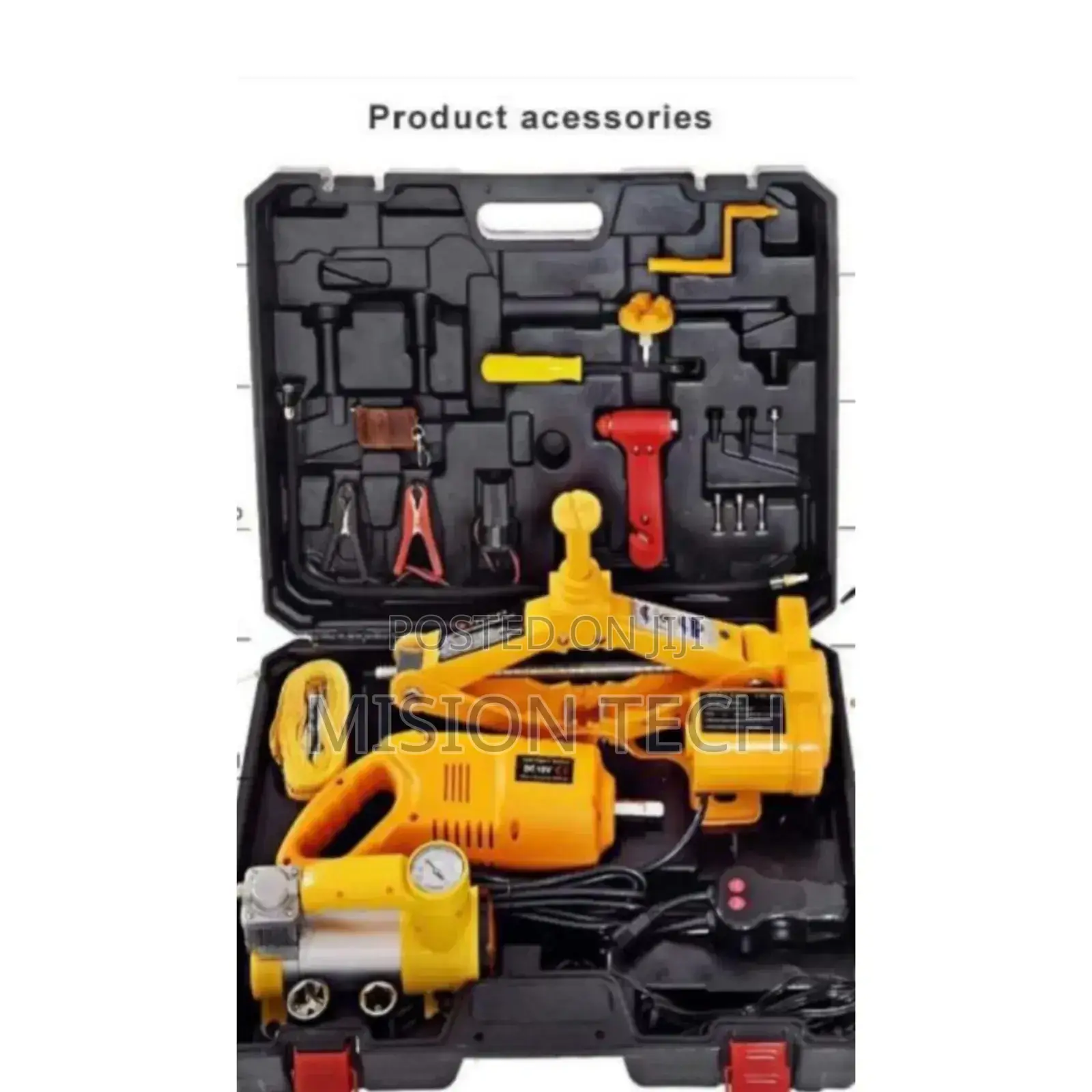 Car Jack 3 in 1 - Electric Car Jack, Air Compressor