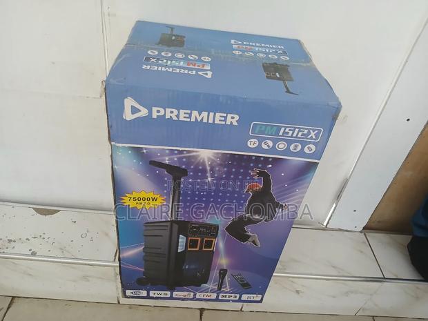 Premier Rechargeable Trolley Speaker With LED Lights - main view