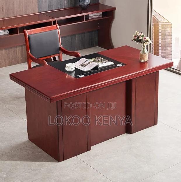 Office Desk: Mahogany 55-Inch Executive Office Desk - thumbnail 2