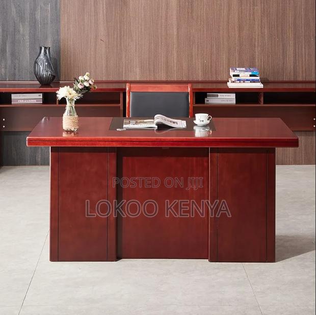 Office Desk: Mahogany 55-Inch Executive Office Desk - thumbnail 3