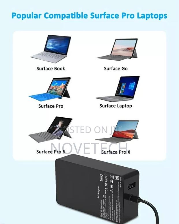 UK Surface Charger 65W 15V 4A for Microsoft Surface - thumbnail 3