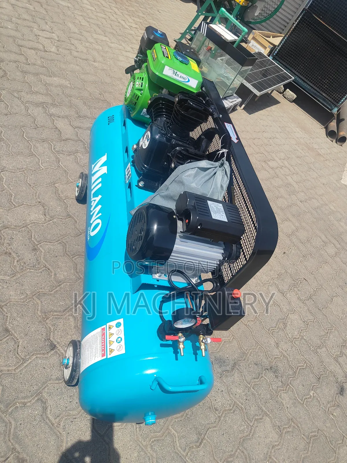 Milano Electric and Petrol Compressor.