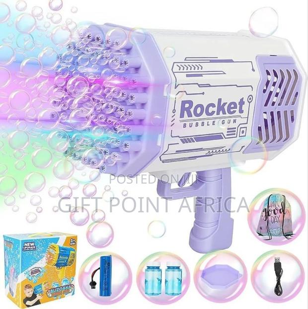 Purple Rechargeable Bubble Gun - main view