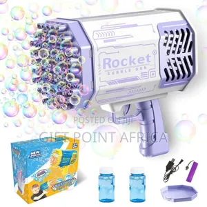 Purple Rechargeable Bubble Gun