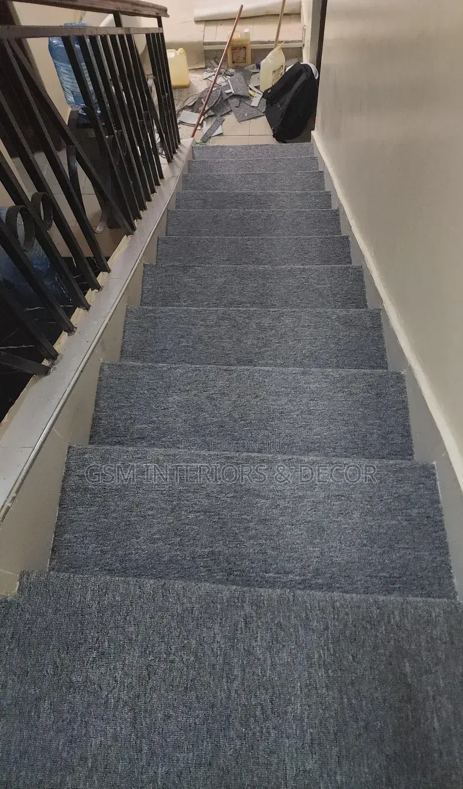Grey Staircase Carpet