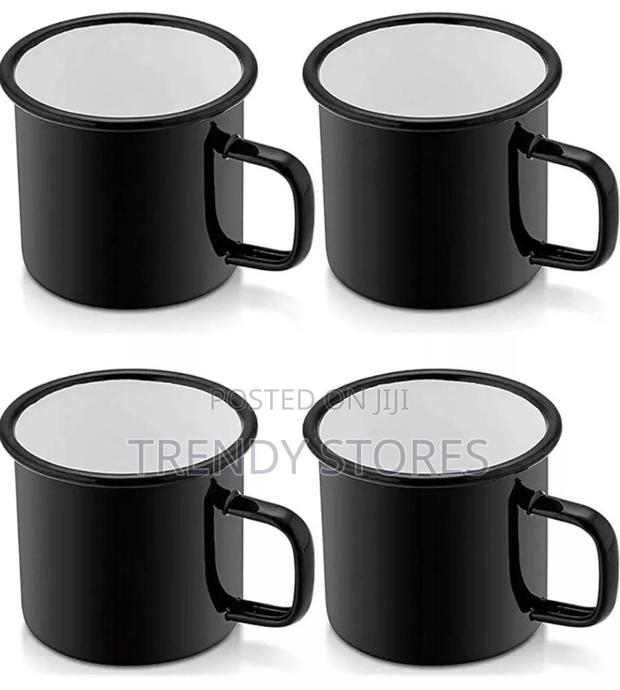 6pc Black Ceramic Mug - main view
