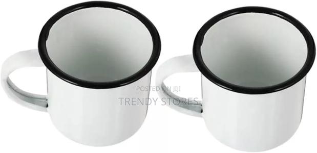 6 PC White Ceramic Mug - main view