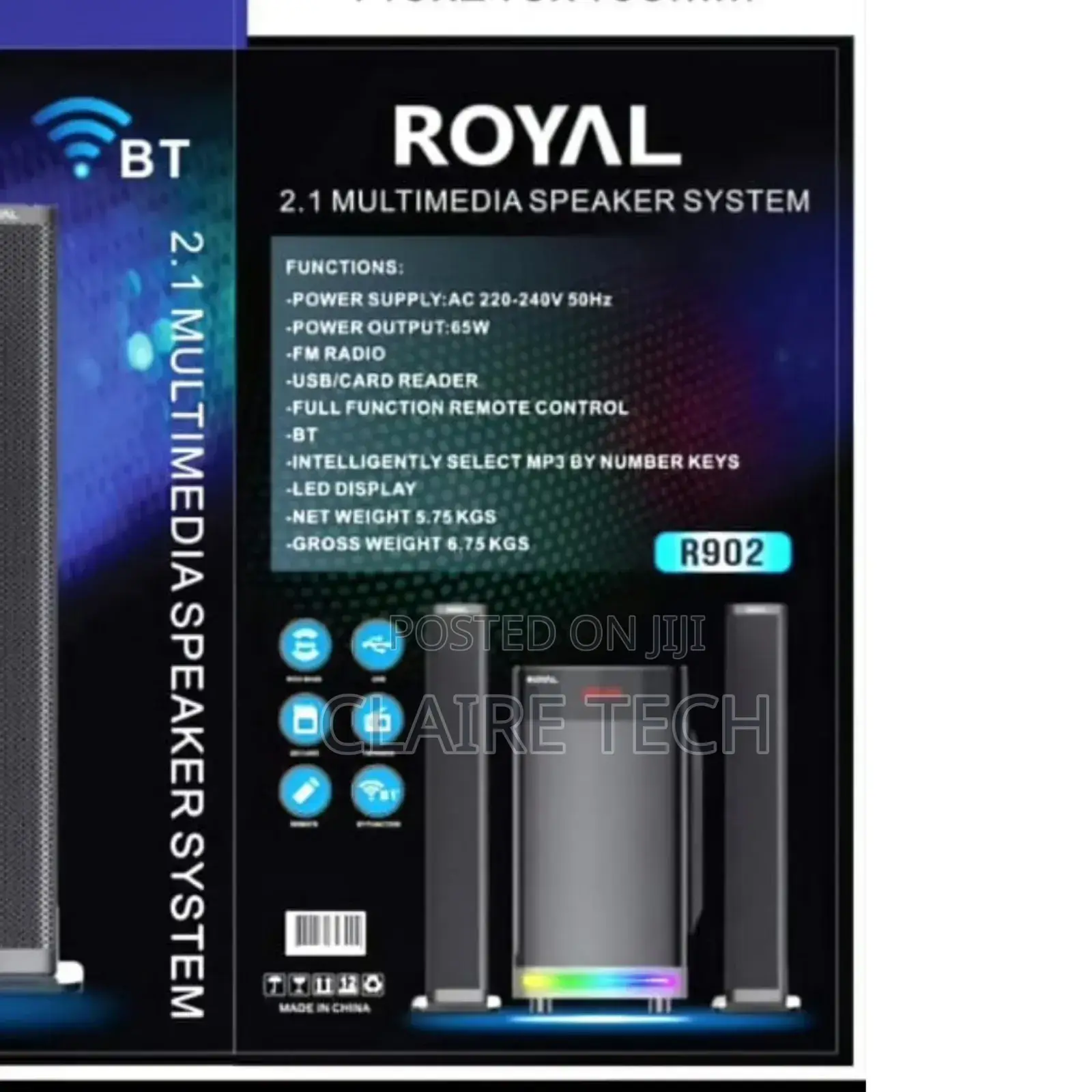 *Royal R902 2.1 Home Theater System