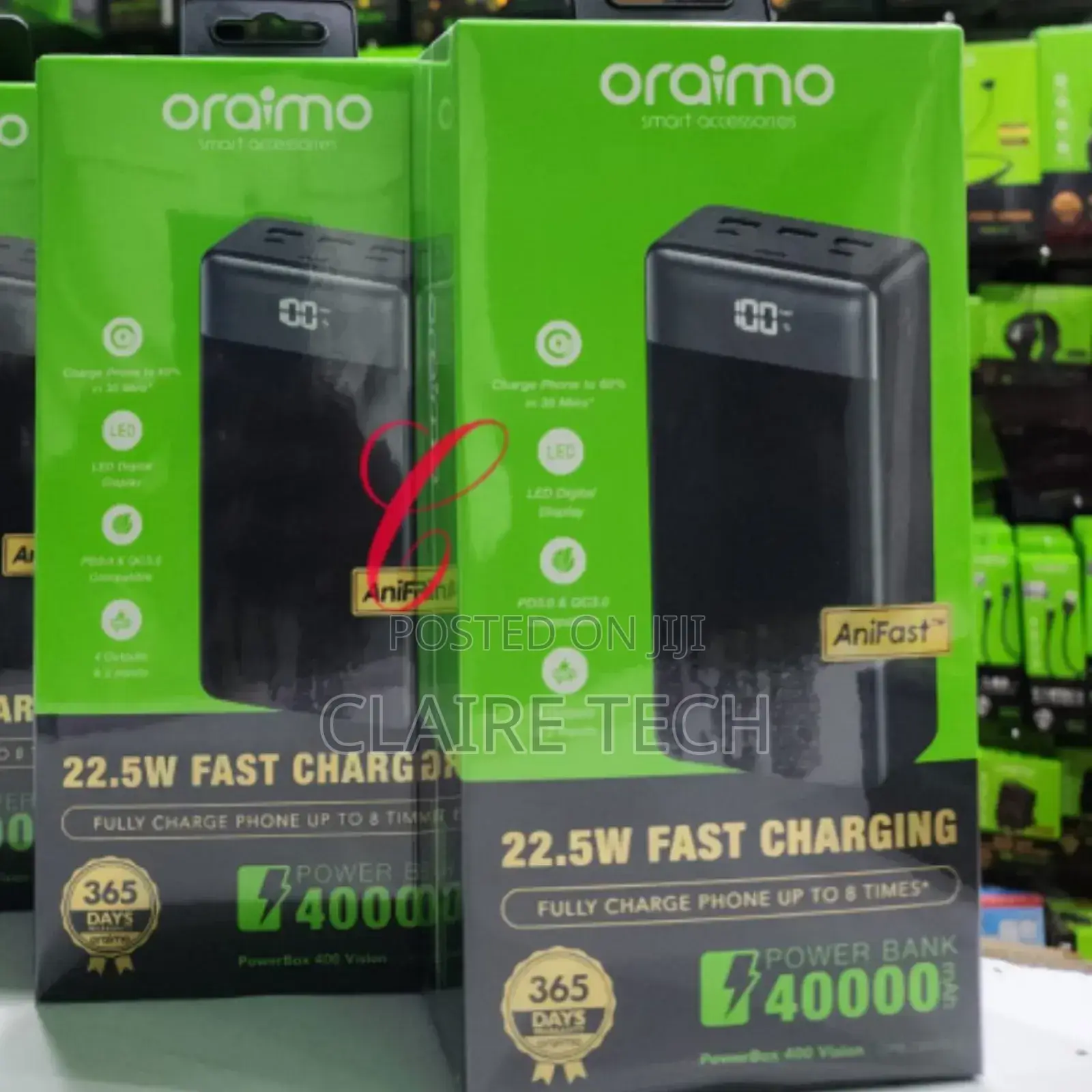 *Restocked;*
Oraimo Powerbox 400 Vision OPB-7400Q Powerbank