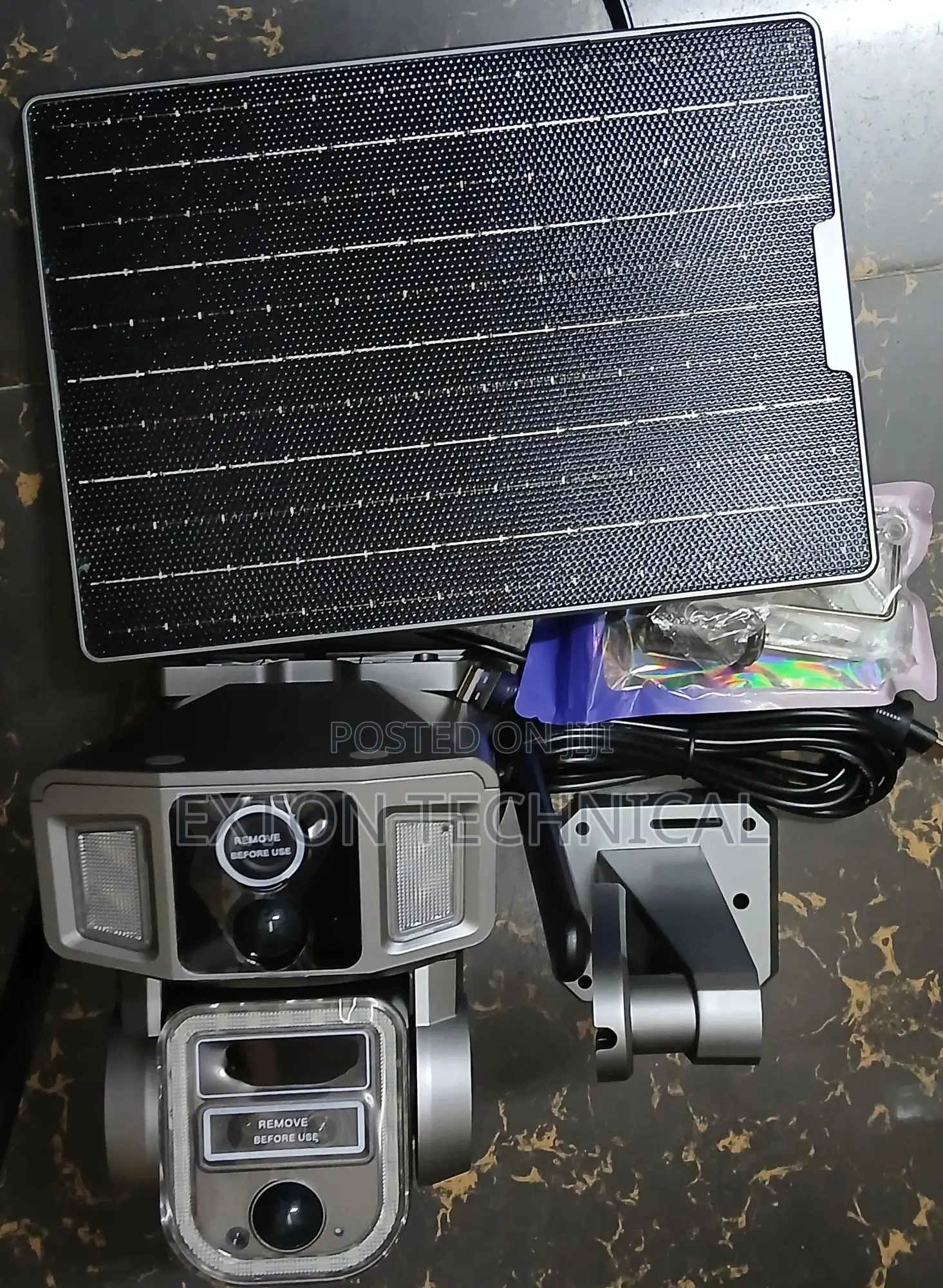 Solar Triple-Lens Linkage Camera Human Motioon Detector