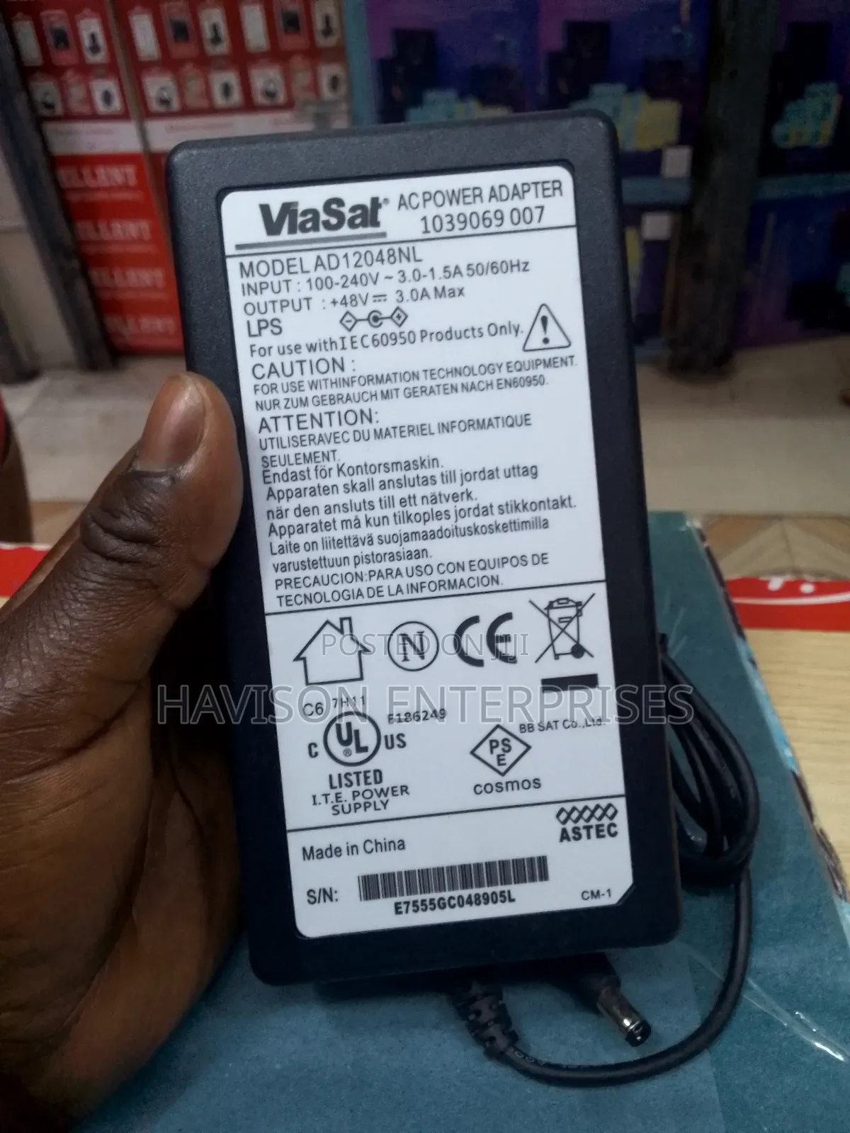 Original 48V 3amps Adapter